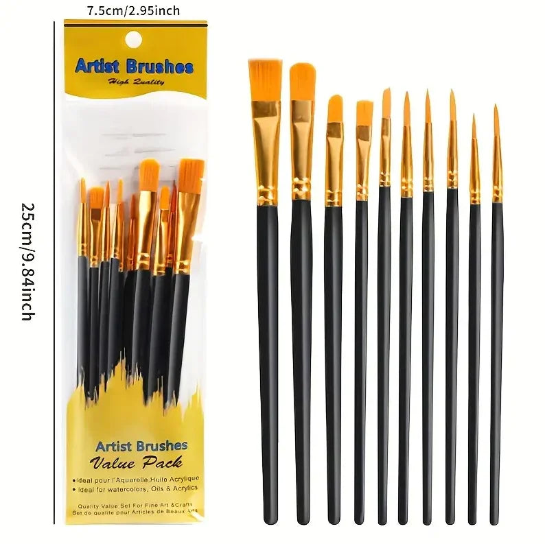 10 x Paint Brush Set - Plaster Playground
